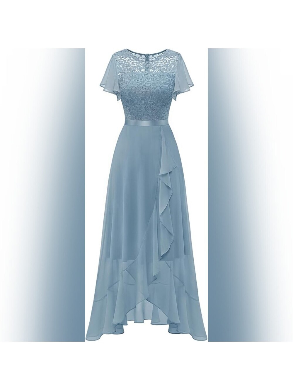 NWT BeryLove Airy Lace & Chiffon Evening Elegant Cocktail Dress, Large